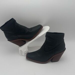 Vince Camuto Black Ankle Booties with Minimalist Design
